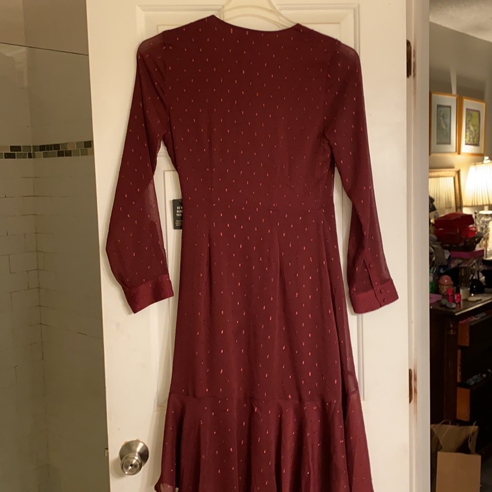 Express holiday sparkle wrap dress - Picture 6 of 12